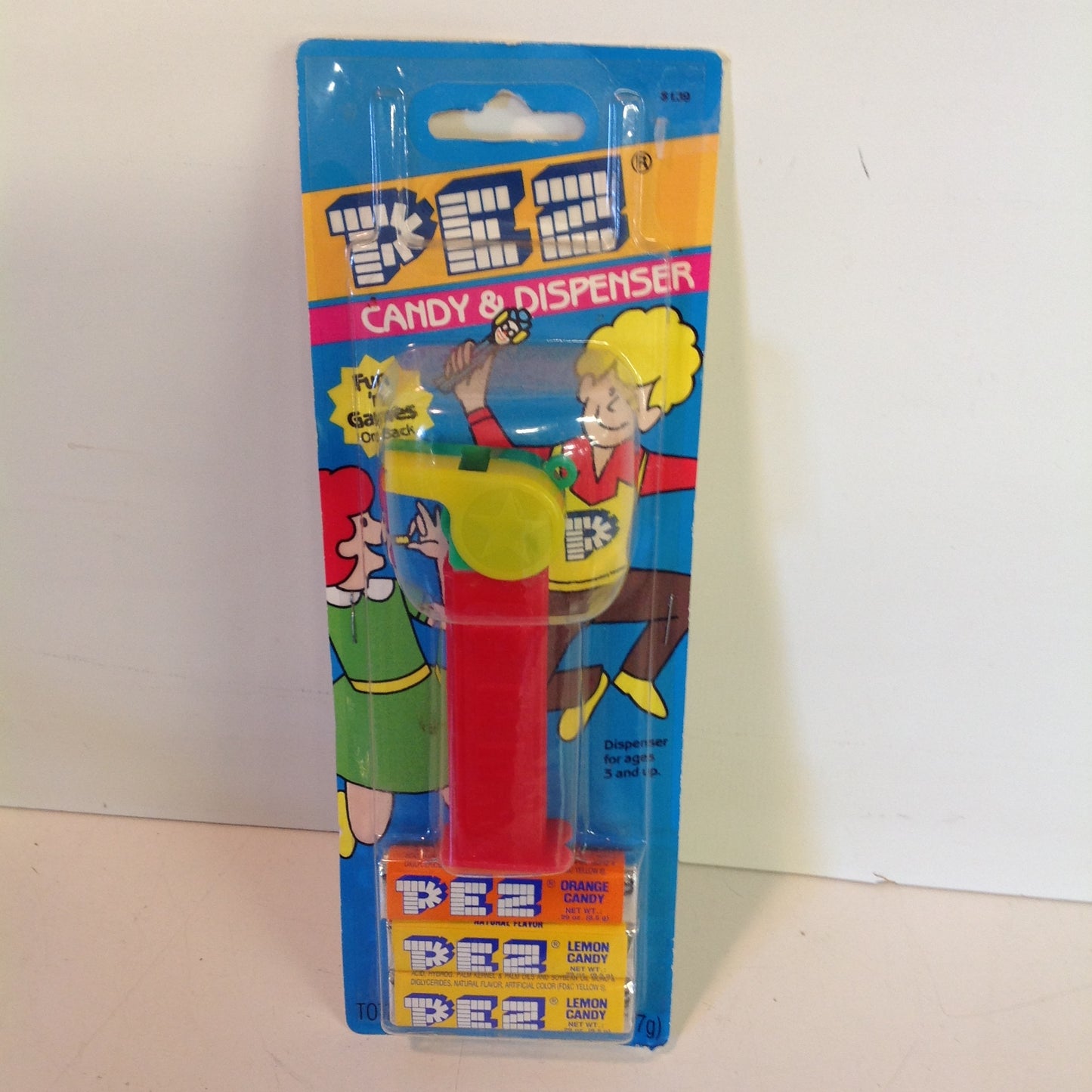 Vintage 1990's Pez Candy Dispenser w/Original Packaging Whistle Top