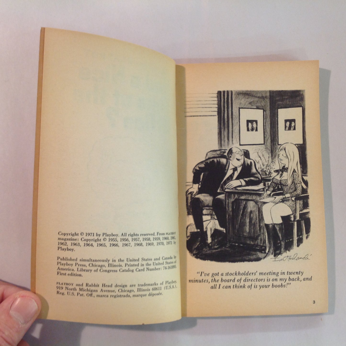 Vintage 1971 Playboy Press Paperback HAD A NICE TIME AT THE OFFICE? CARTOONS FROM PLAYBOY