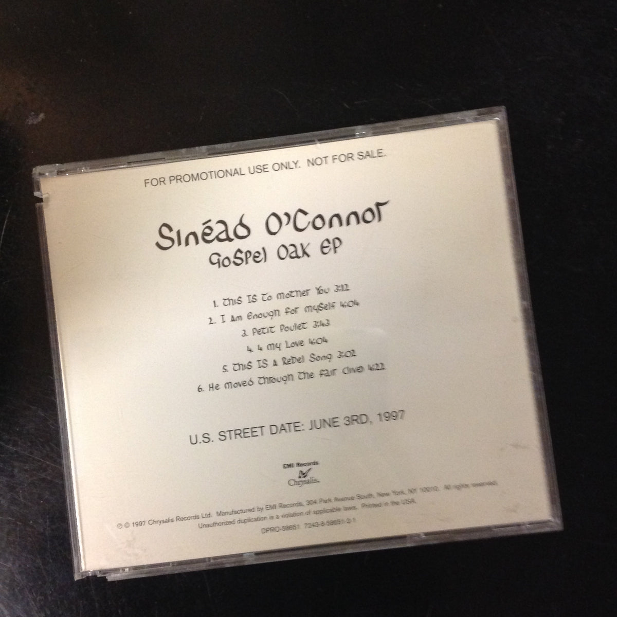 CD PROMO Sinead O'Connor Gospel Oak EP Time Warp, LLC