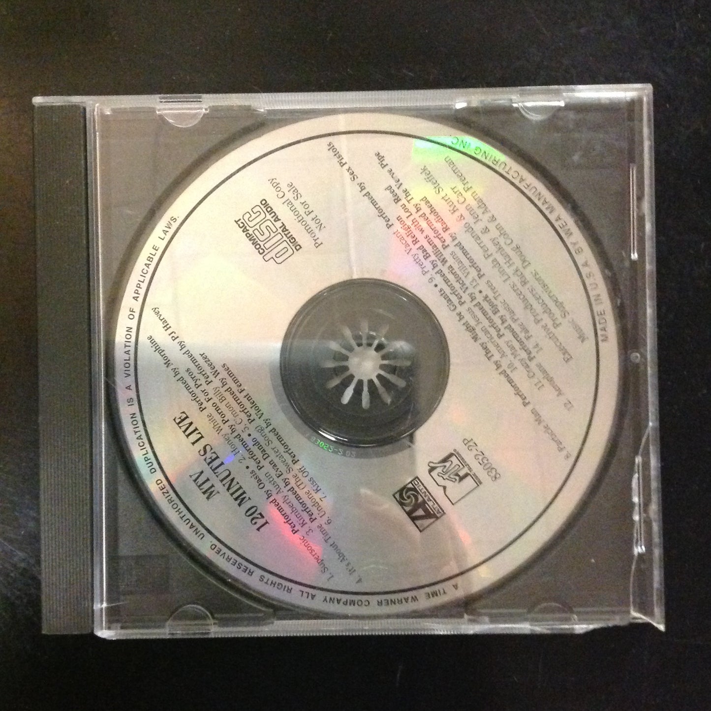 CD PROMO MTV 120 Minutes Live 1998 RARE Various Artists 83052-2P RARE