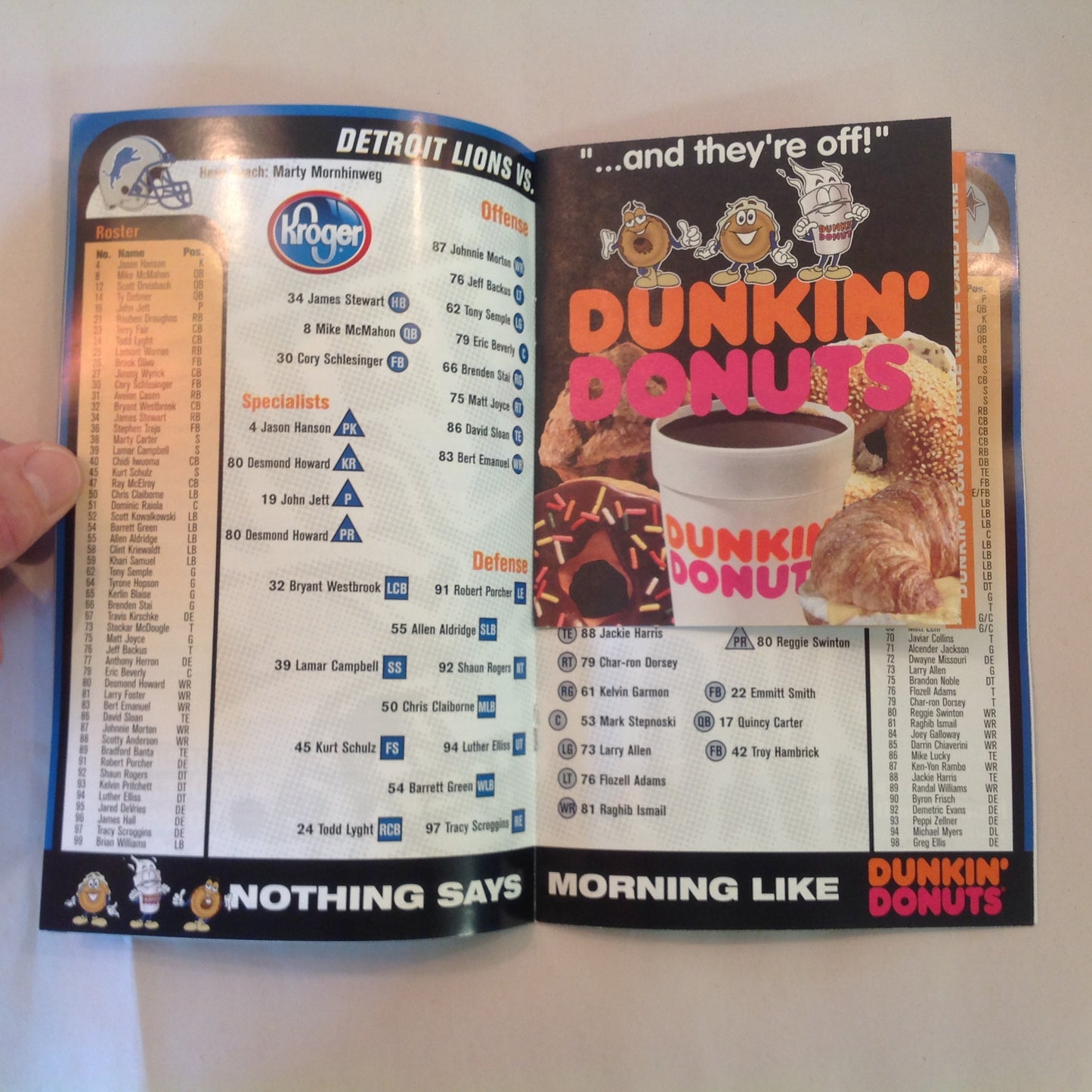 Vintage January 6 2002 Detroit Lions Presents: Kickoff Playbook Pontiac Silverdome 1975-2001 Lions Vs. Dallas Cowboys