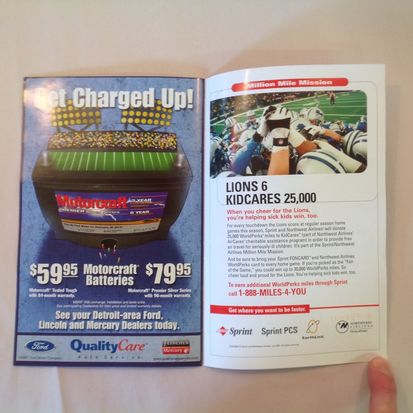 Vintage January 6 2002 Detroit Lions Presents: Kickoff Playbook Pontiac Silverdome 1975-2001 Lions Vs. Dallas Cowboys