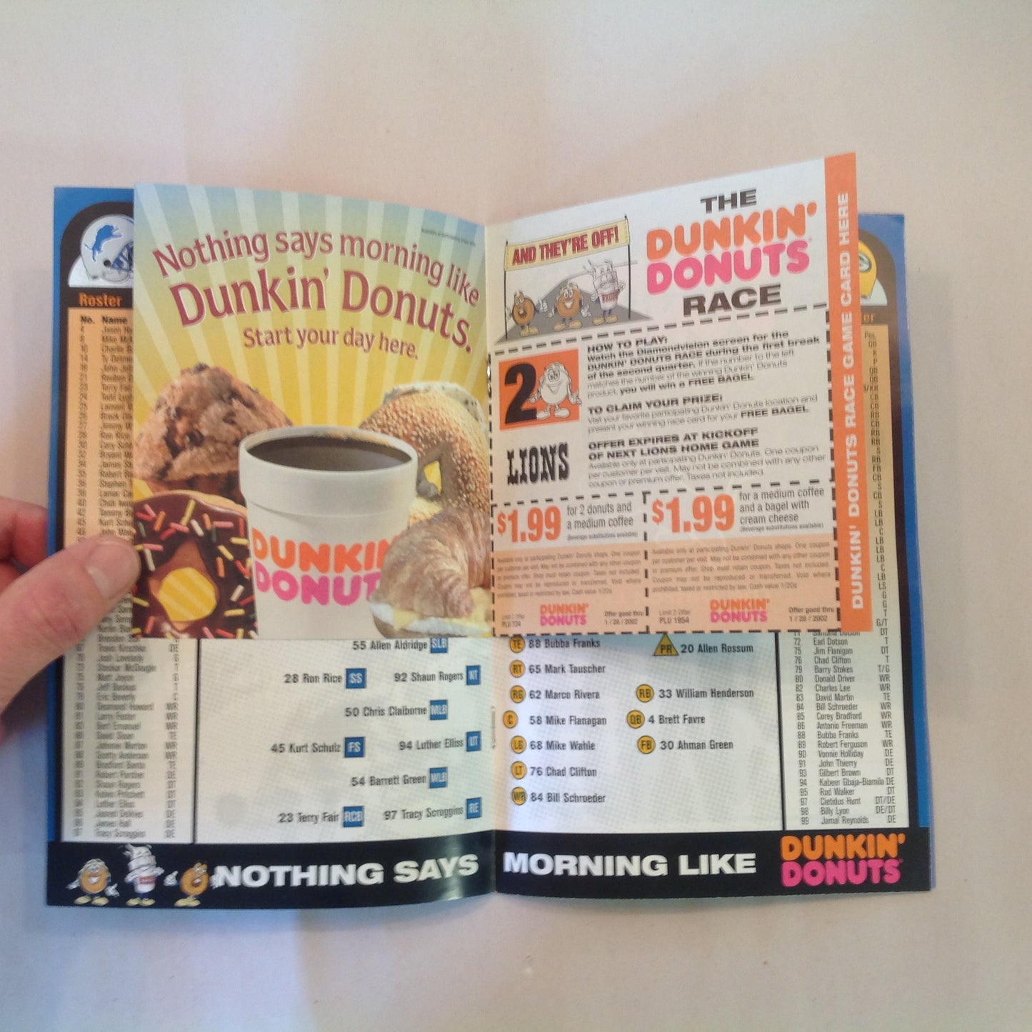 Vintage November 22 2001 Detroit Lions Presents: Kickoff Playbook Thanksgiving Classic Lions Vs. Green Bay Packers