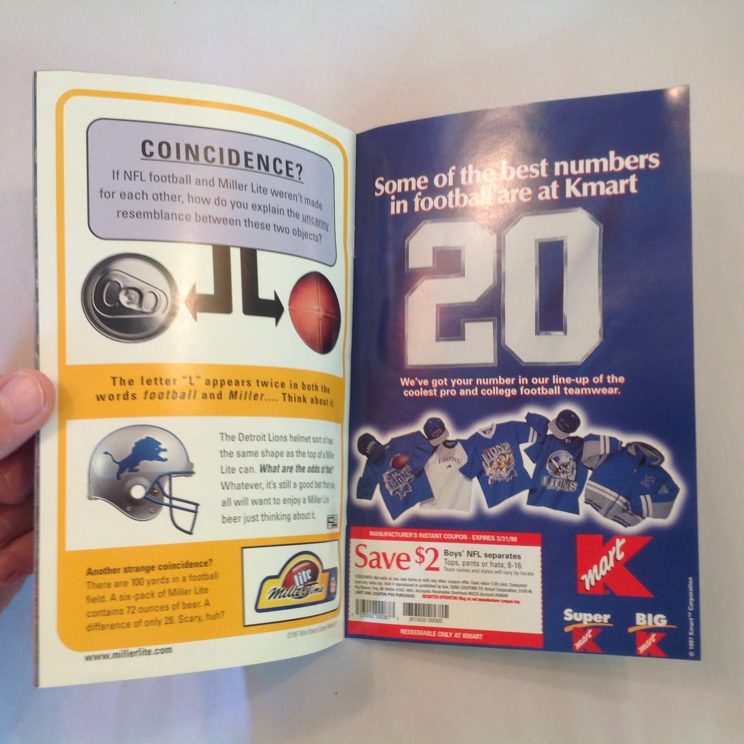 Vintage September 7 1997 Detroit Lions Presents: Kickoff Playbook Lions Vs. Tampa Bay Buccaneers