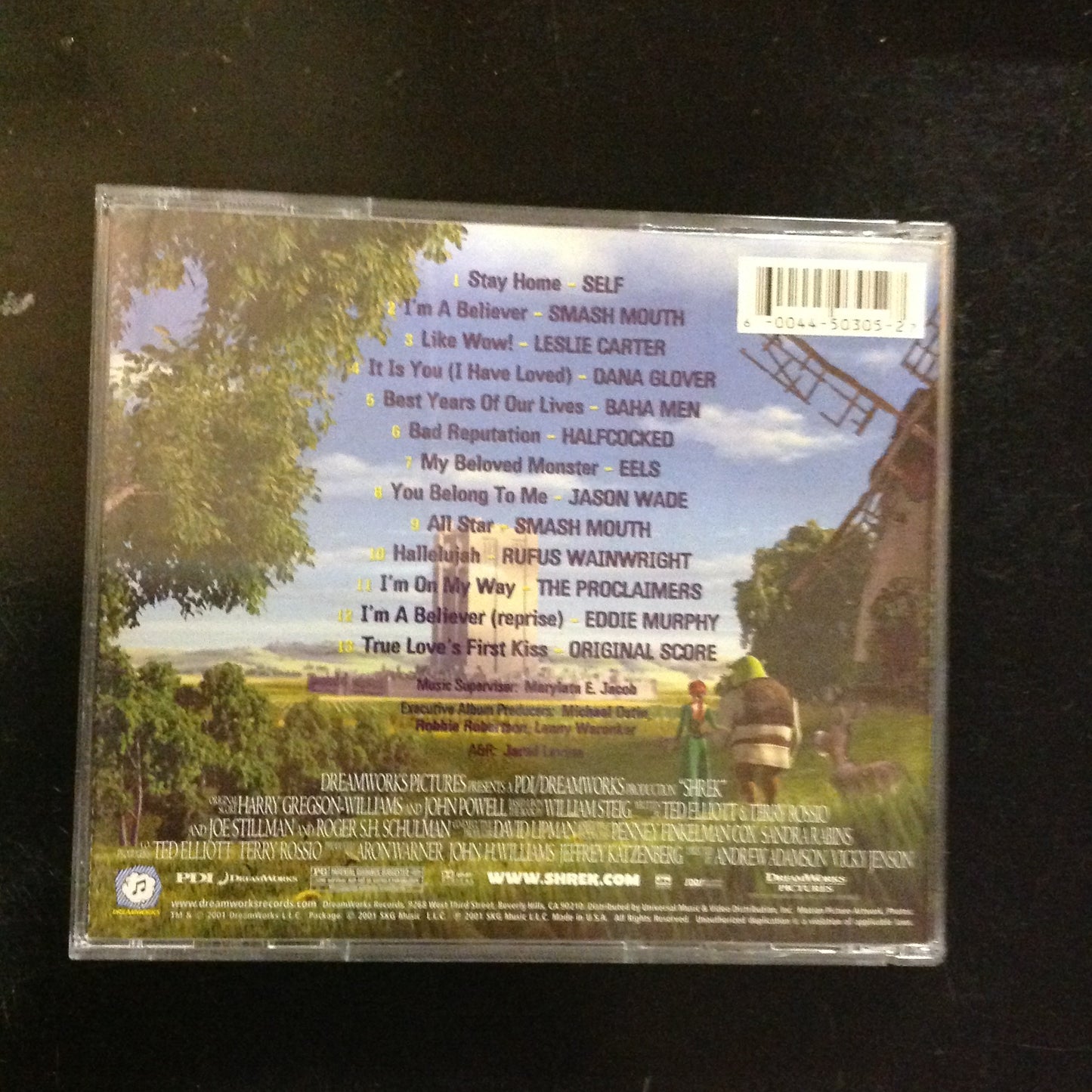 CD Motion Picture Movie Soundtrack Various Artists Shrek Songs Dreamworks 0044-50305-2 Pop Rock