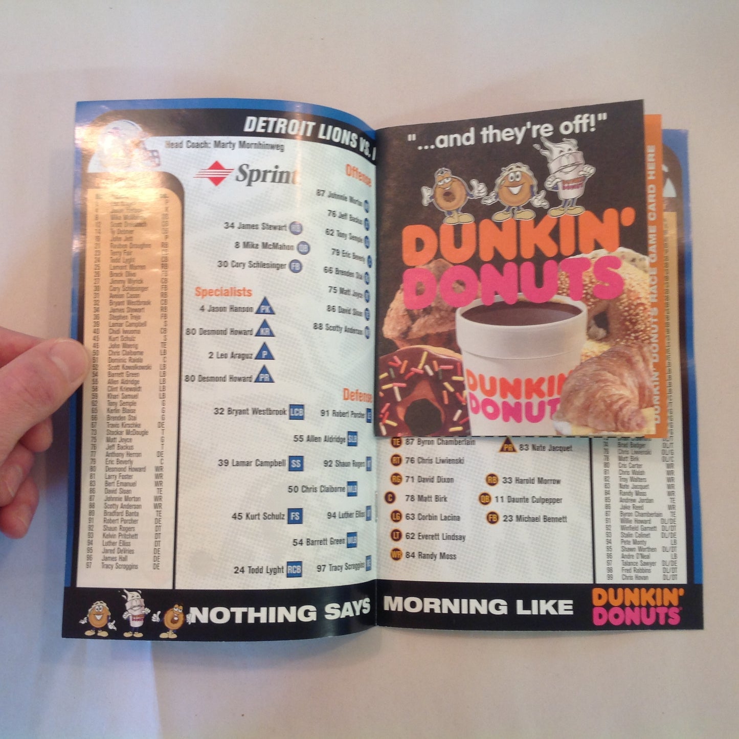 Vintage December 16 2001 Detroit Lions Presents: Kickoff Playbook Lions Vs. Minnesota Vikings