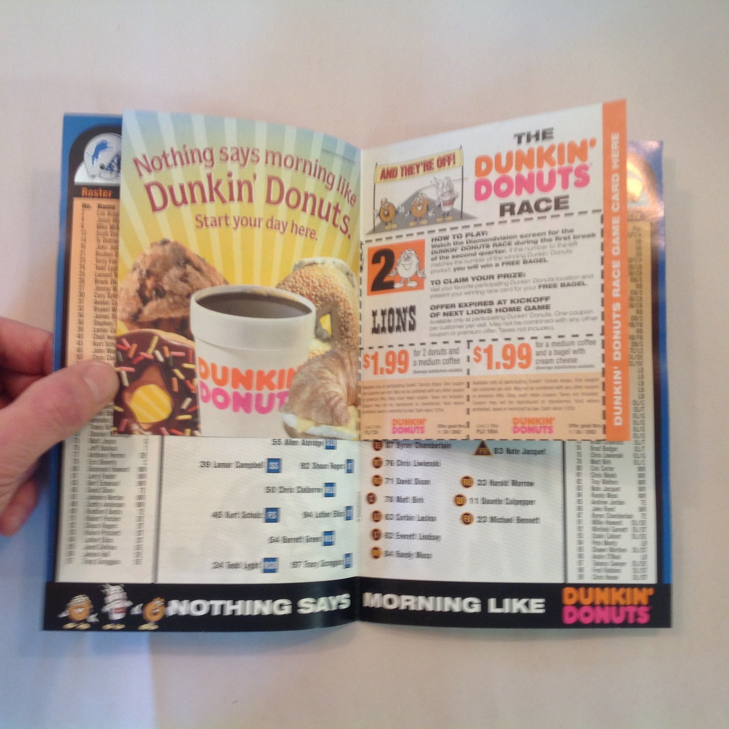 Vintage December 16 2001 Detroit Lions Presents: Kickoff Playbook Lions Vs. Minnesota Vikings