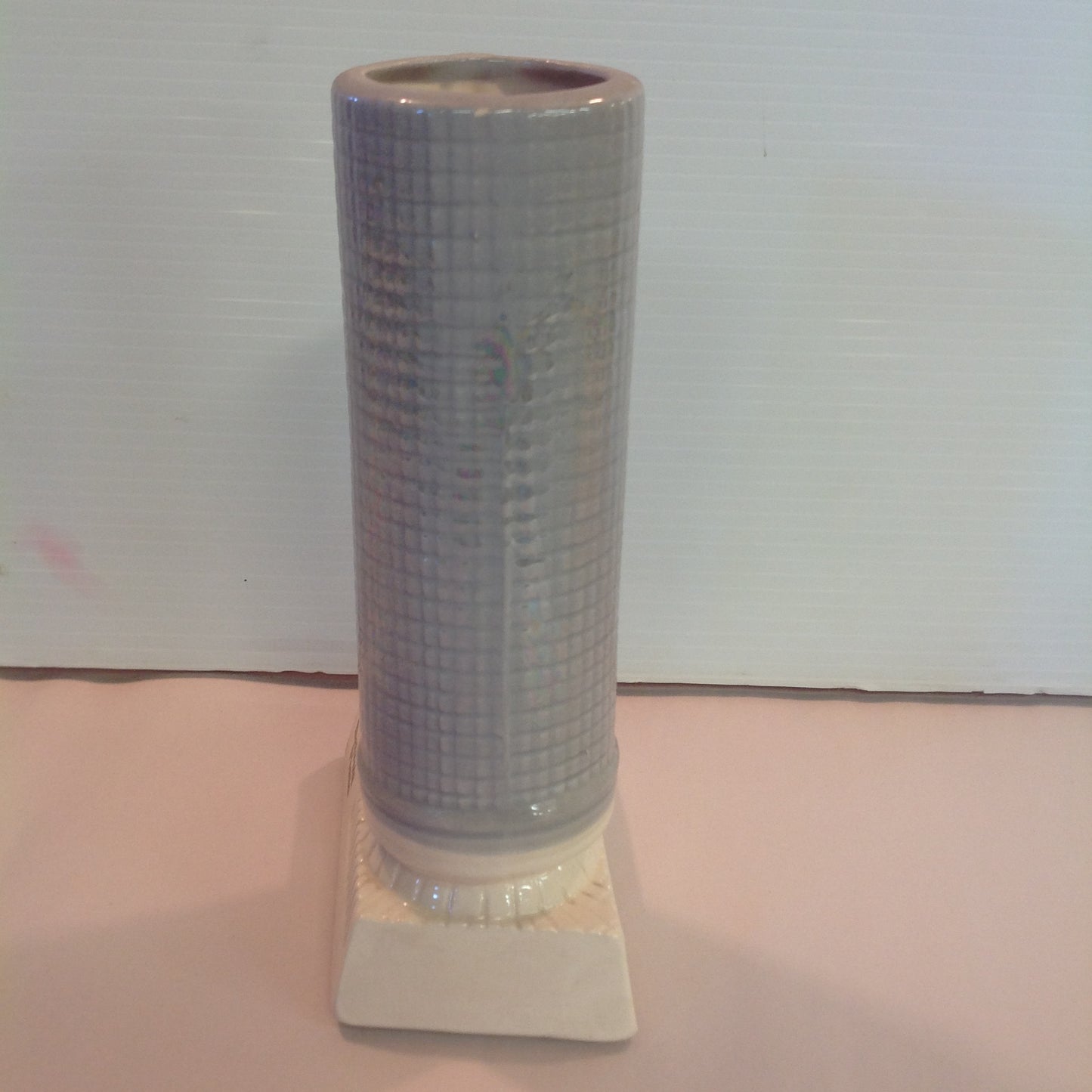 Vintage 1979 Porcelain Detroit Plaza World's Tallest Hotel Central Tower Vessel