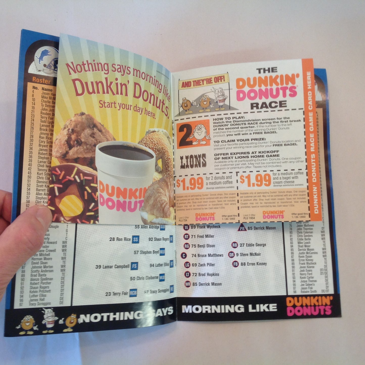 Vintage October 21 2001 Detroit Lions Presents: Kickoff Playbook Lions Vs. Tennessee Titans