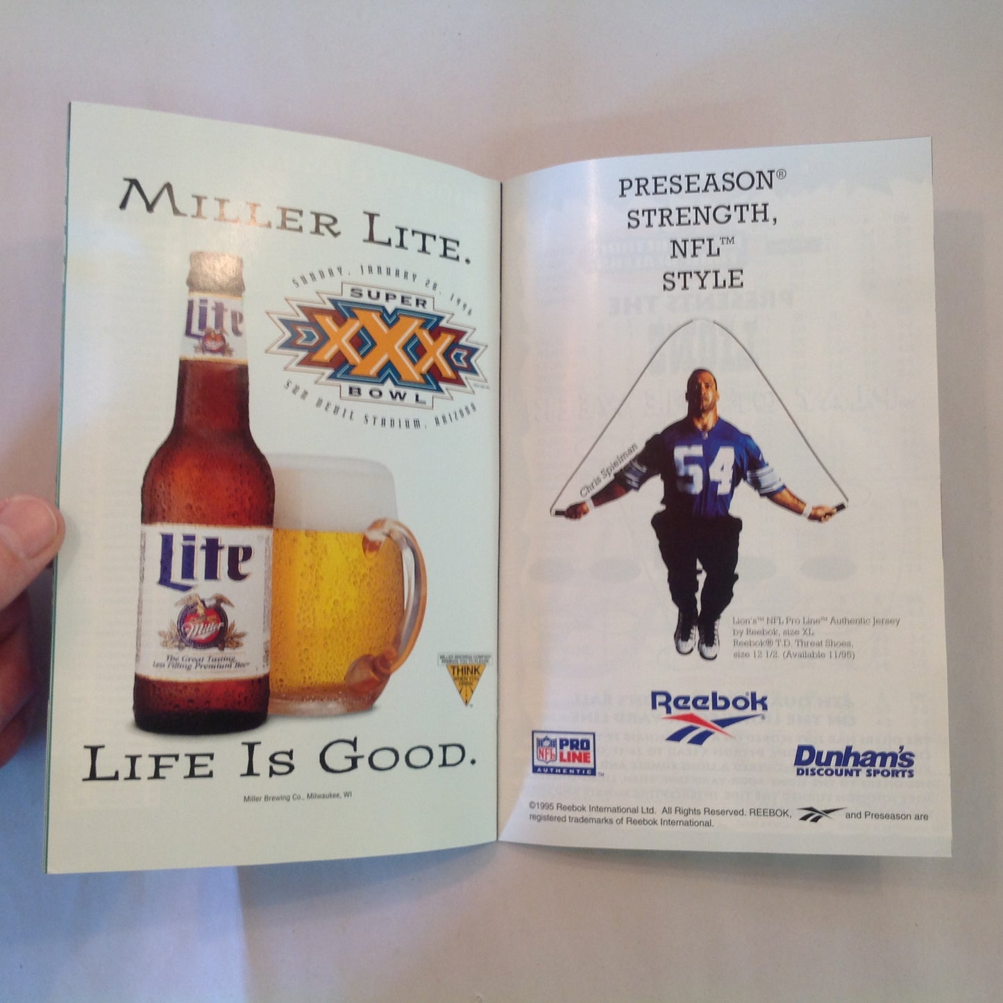 Vintage December 17 1995 Detroit Lions Presents: Kickoff Playbook Lions Vs. Jacksonville Jaguars