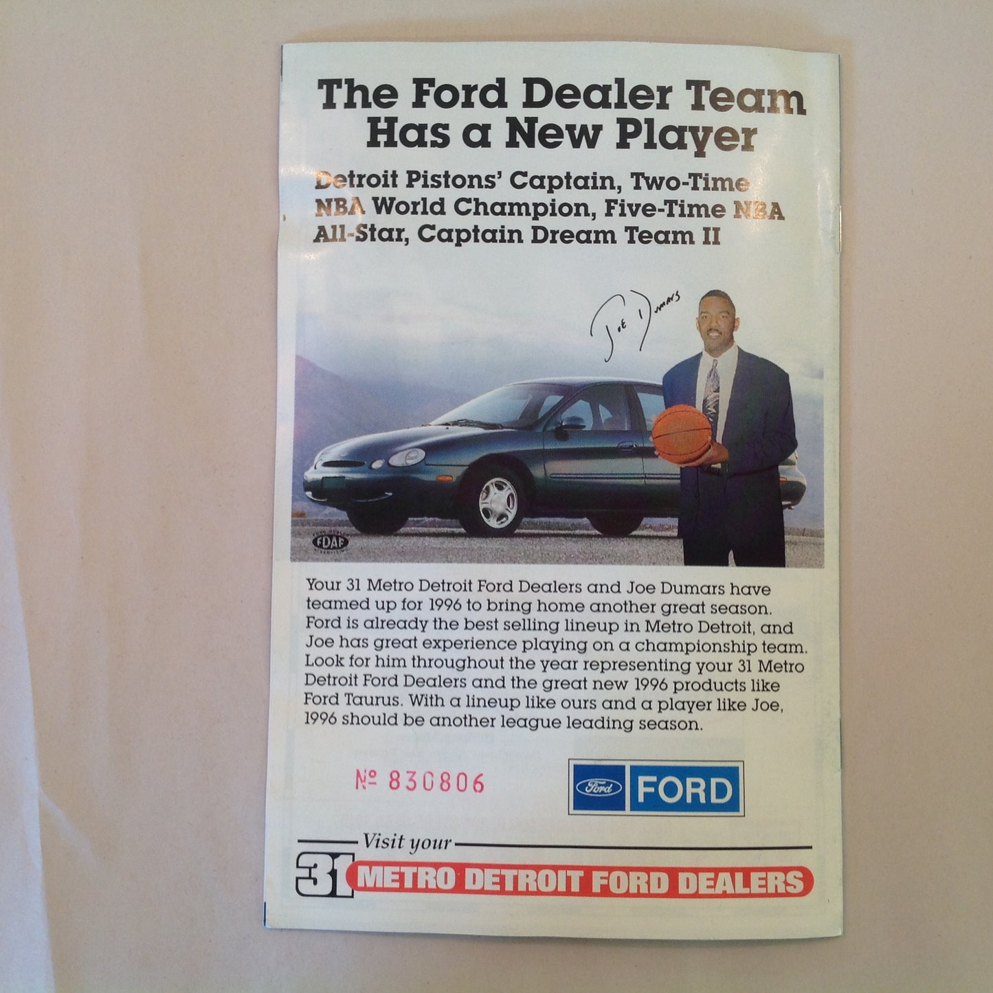 Vintage December 17 1995 Detroit Lions Presents: Kickoff Playbook Lions Vs. Jacksonville Jaguars