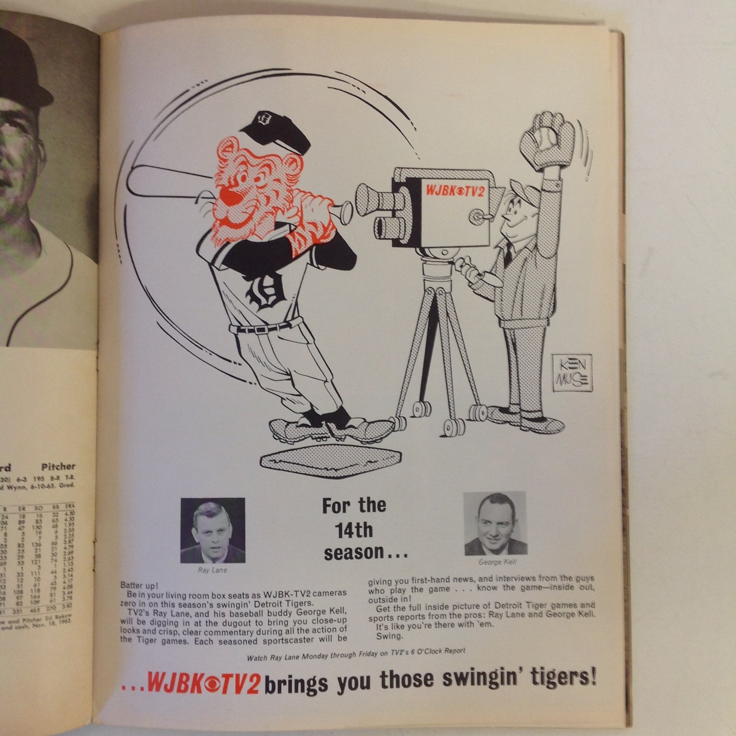 Vintage Official 1966 Detroit Tigers Yearbook