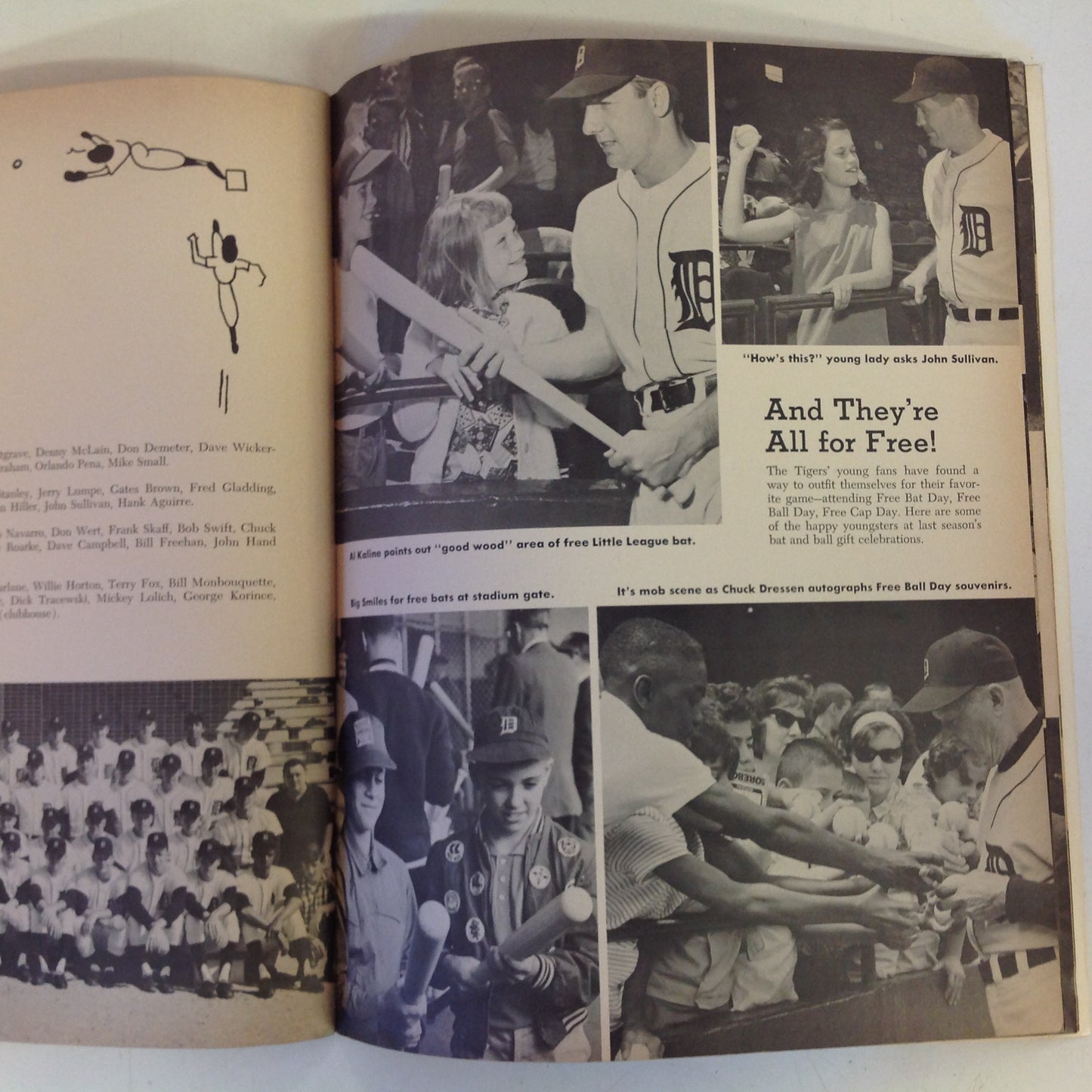 Vintage Official 1966 Detroit Tigers Yearbook