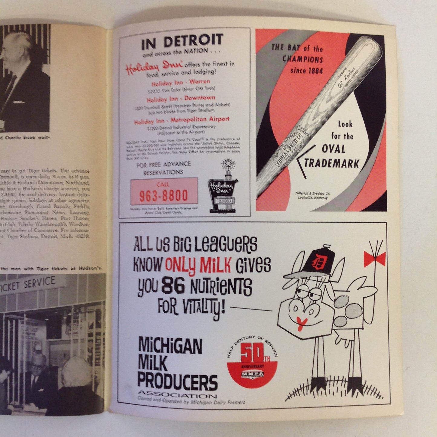 Vintage Official 1966 Detroit Tigers Yearbook