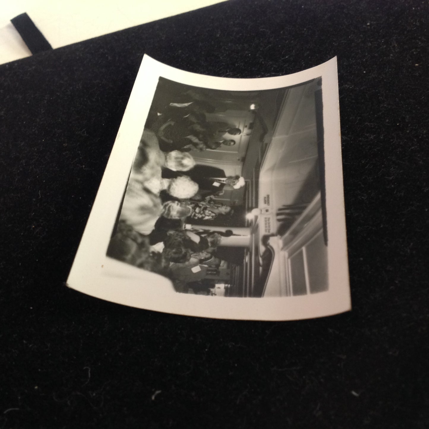 Vintage Mid Century B&W Photo SS South American Cruise Show Funny Hat Presenter