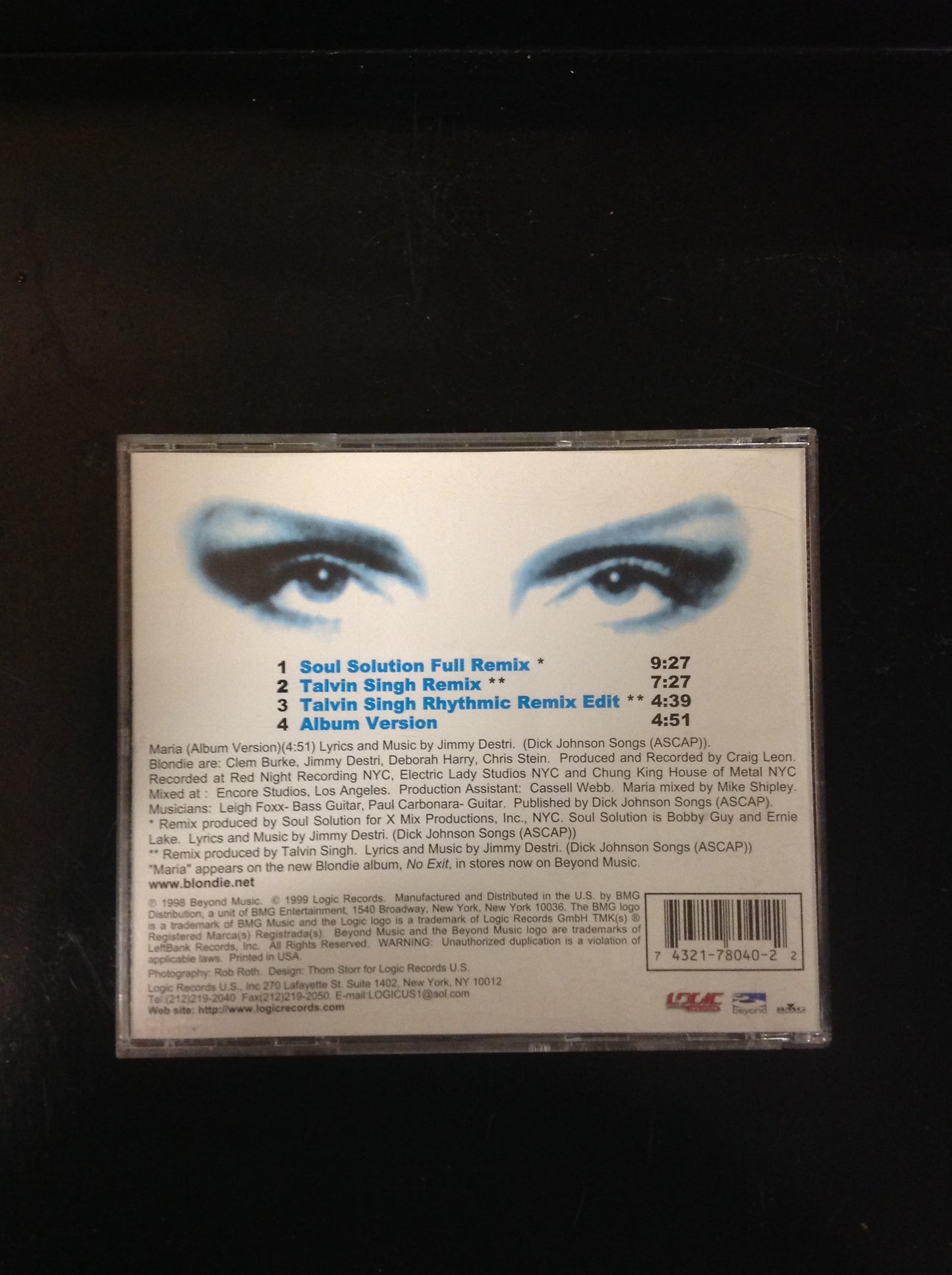 Blondie Maria (The Remixes) *Single #206