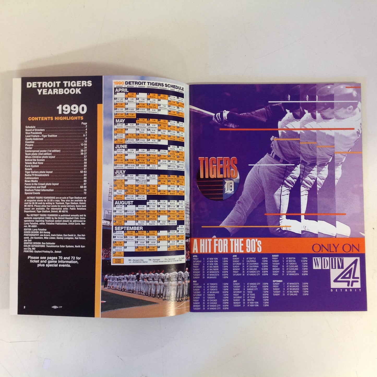 Vintage Official 1990 Detroit Tigers Yearbook