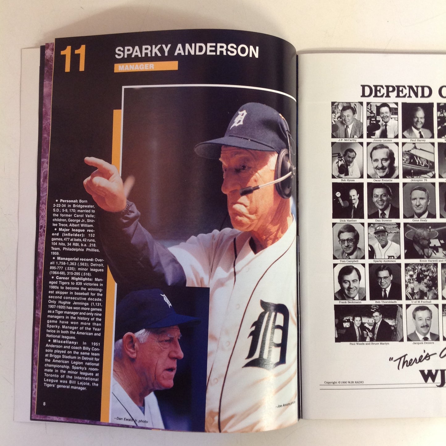 Vintage Official 1990 Detroit Tigers Yearbook
