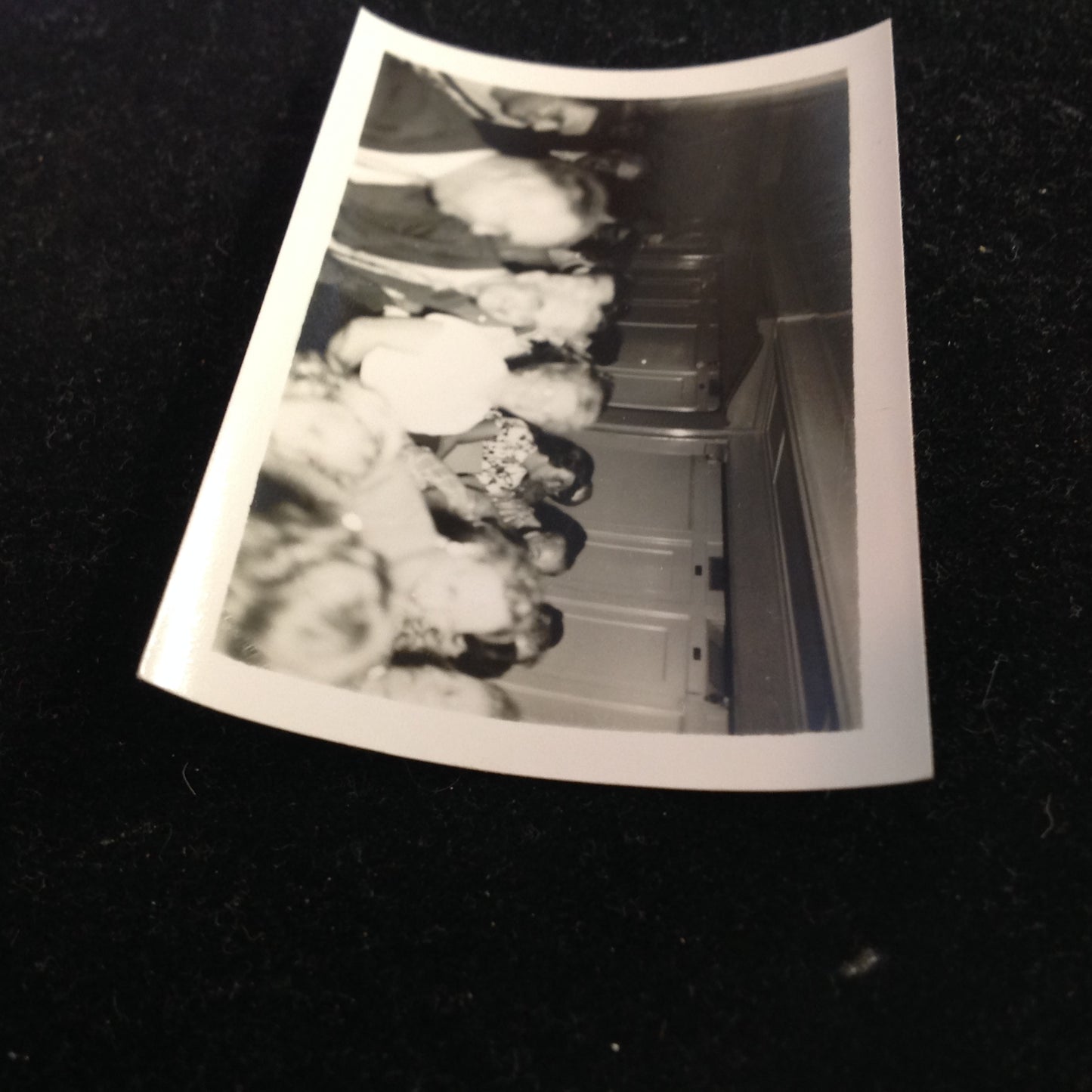 Vintage Mid Century B&W Photo SS South American Cruise Show Faces of the Crowd