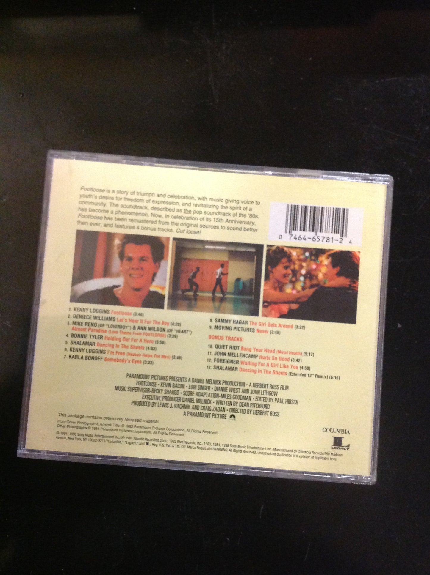 CD Footloose Motion Picture Soundtrack Movie Various Artists 1999 15th Anniversary Bonus Tracks