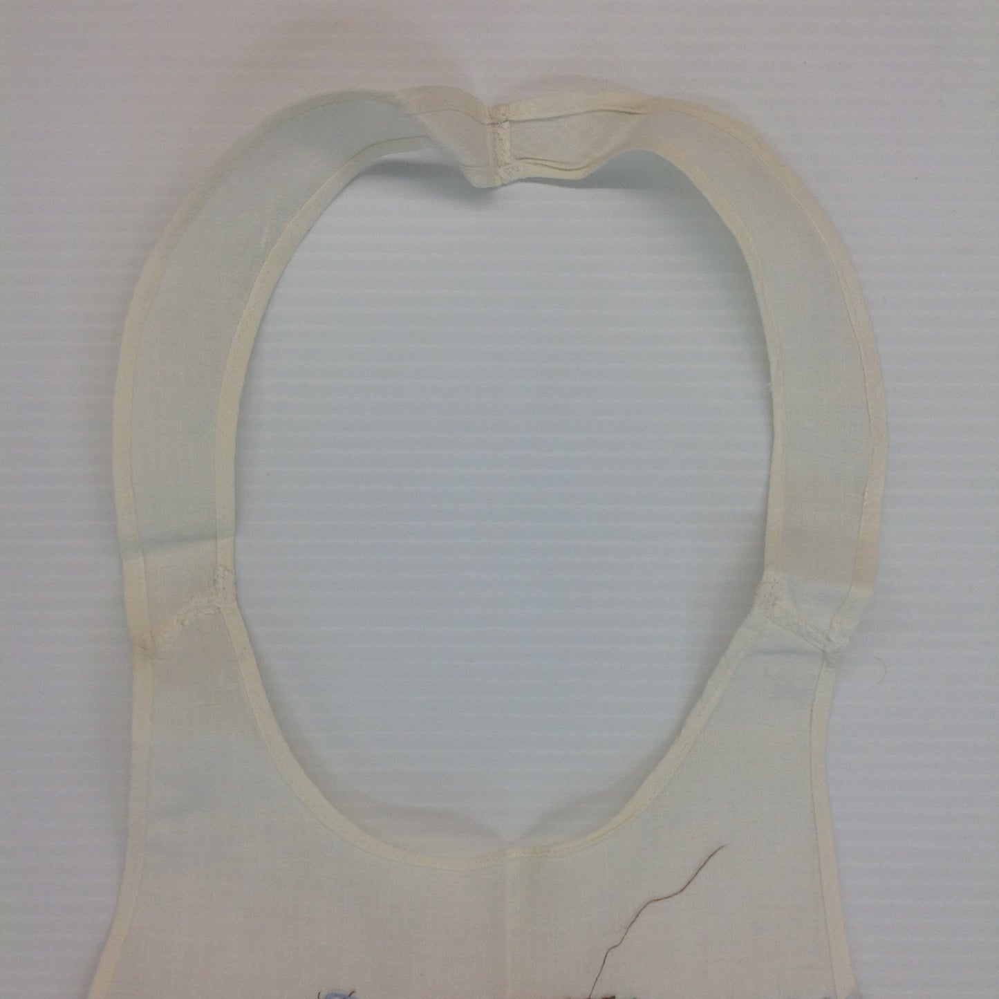 Vintage 1960's White Organza Apron with Embroidered Flowers and Maiden