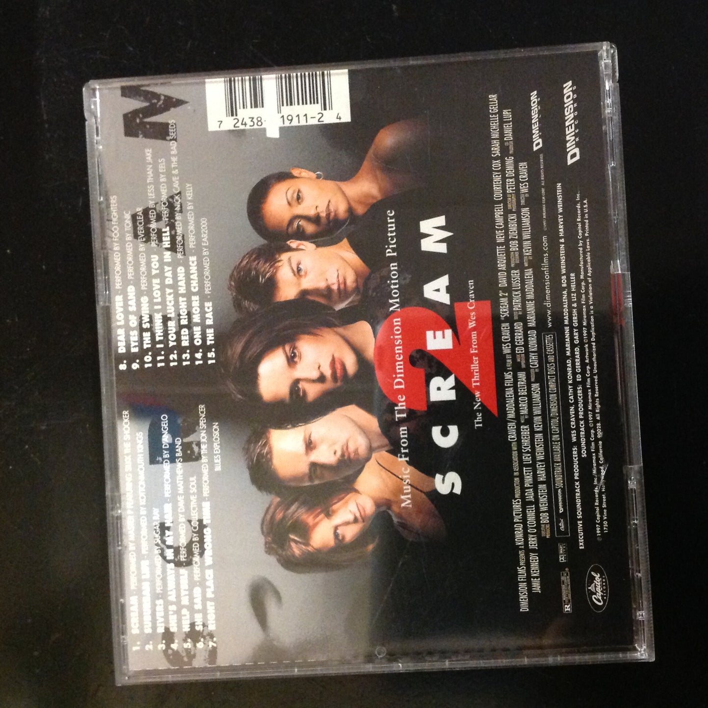 CD Scream 2 Music From The Dimension Motion Picture Soundtrack Various Artists CDP 7243 8 21911 2 4