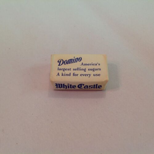 Vintage Individual Wrapped White Castle Restaurant Domino Sugar Packet Rectangle Sweetener