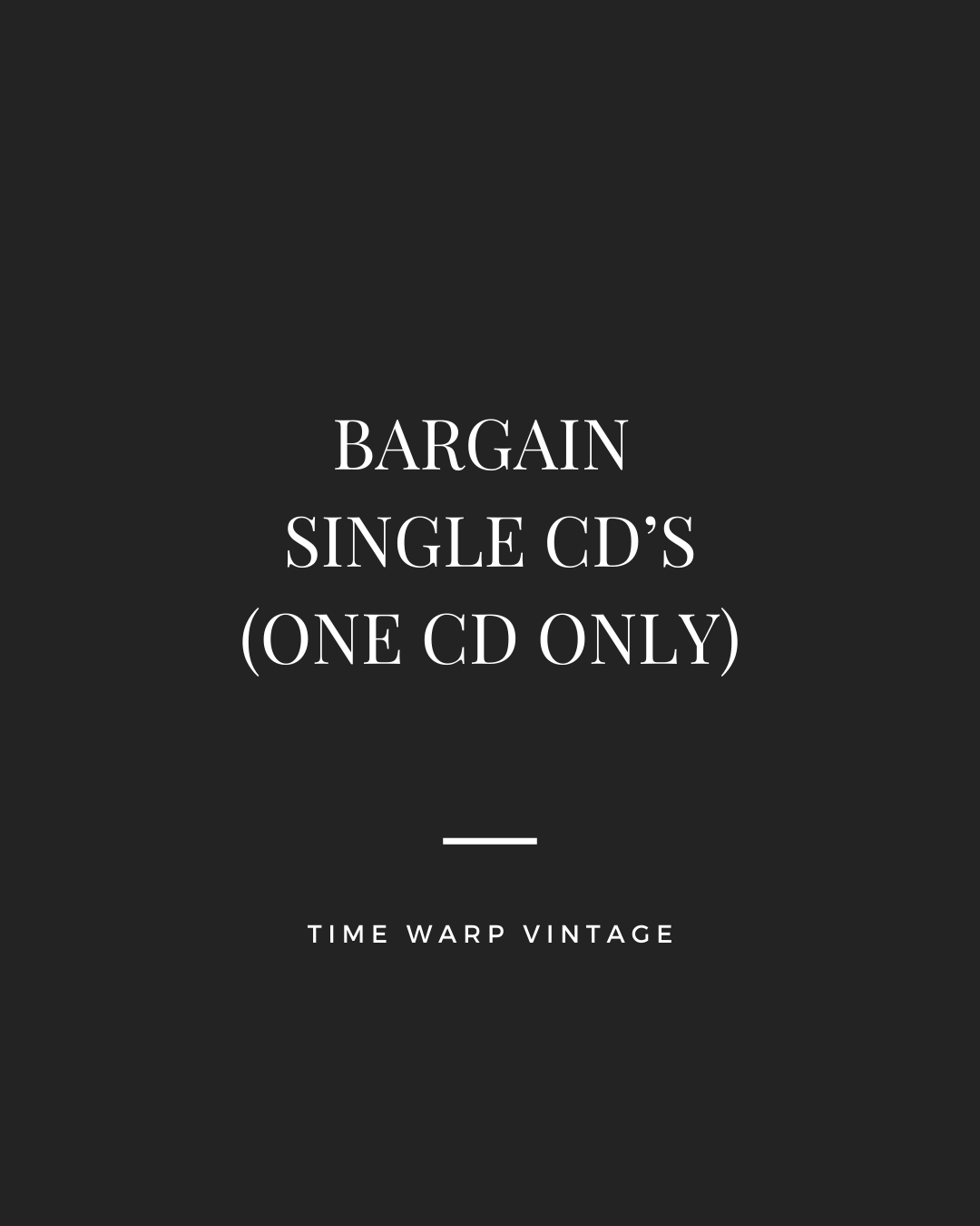 Bargain Single CD's