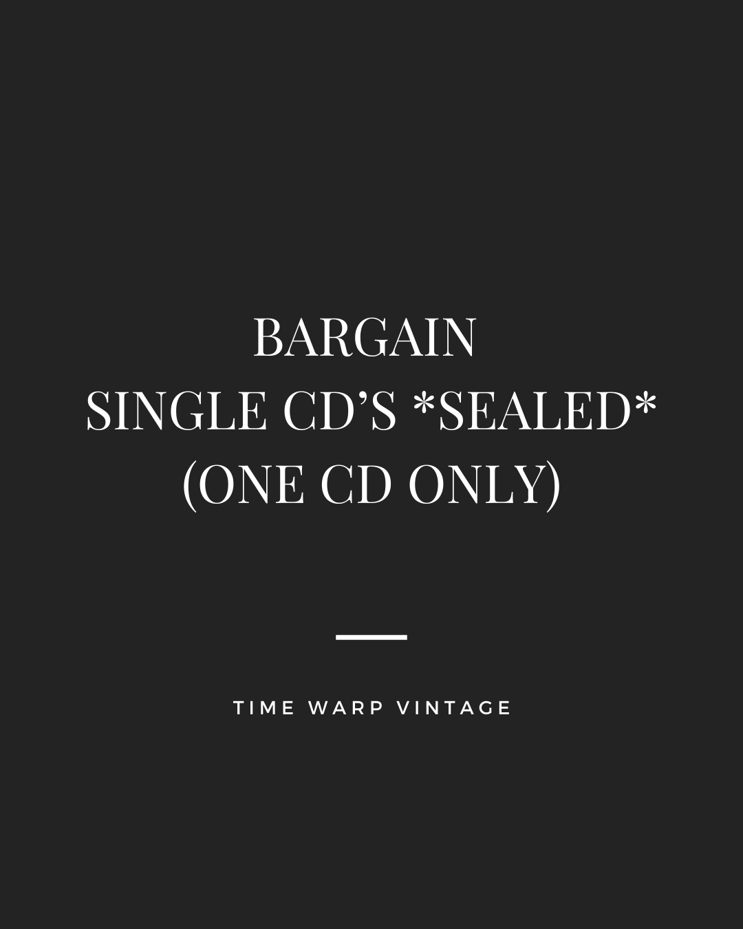 Sealed CD's