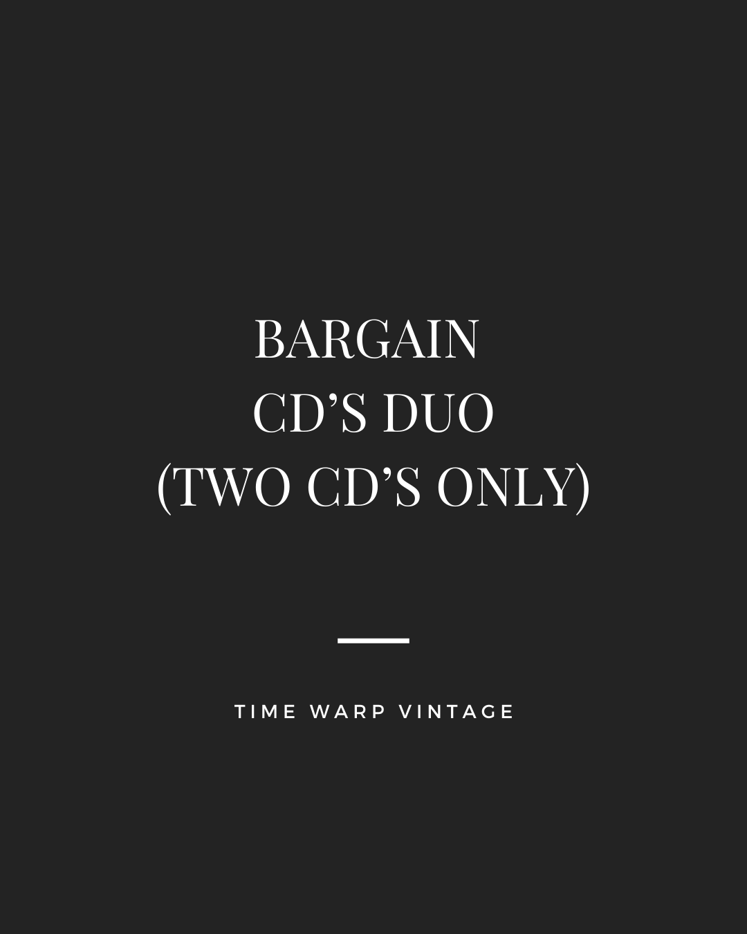 Bargain Set CD's DUO