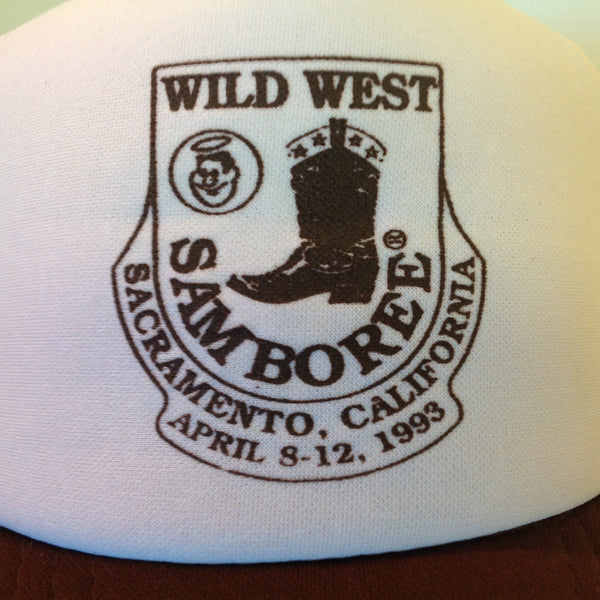 Vintage Sportcap Mesh Trucker Cap Hat 1993 Wild West Samboree Sacramento California