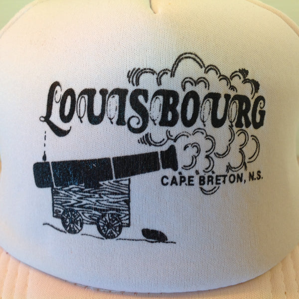 Vintage Mesh Trucker Cap Hat Louisbourg Cape Breton Nova Scotia Canada