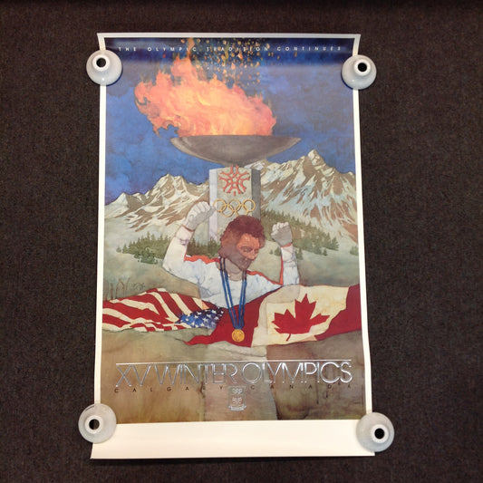 Vintage 1987 ABC Calgary 88 XV Winter Olympics The Tradition Continues Torch Gold Medal Winner Embossed