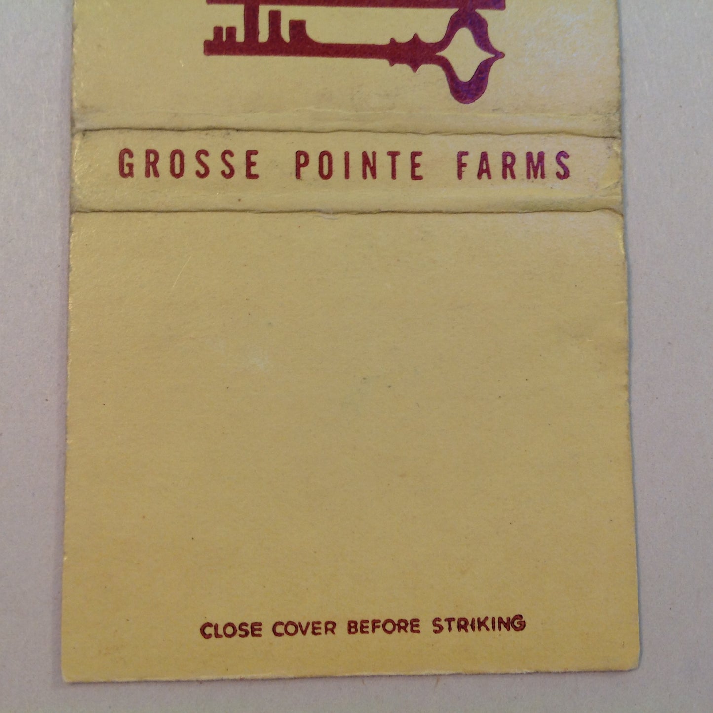 Vintage Matchbook Cover London East Chop House Grosse Pointe Farms Michigan MI