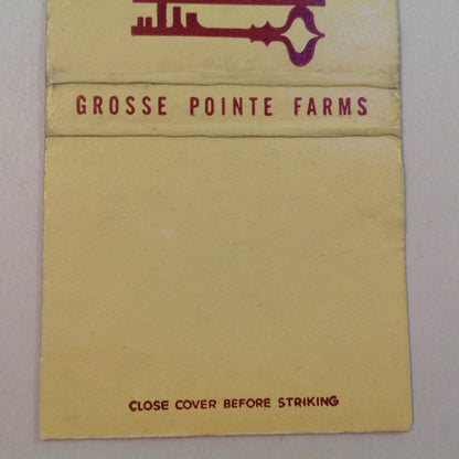 Vintage Matchbook Cover London East Chop House Grosse Pointe Farms Michigan MI