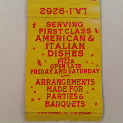 Vtg Matchbook Cover Giulio's Cafe First-Class Italian American Dishes Detroit MI