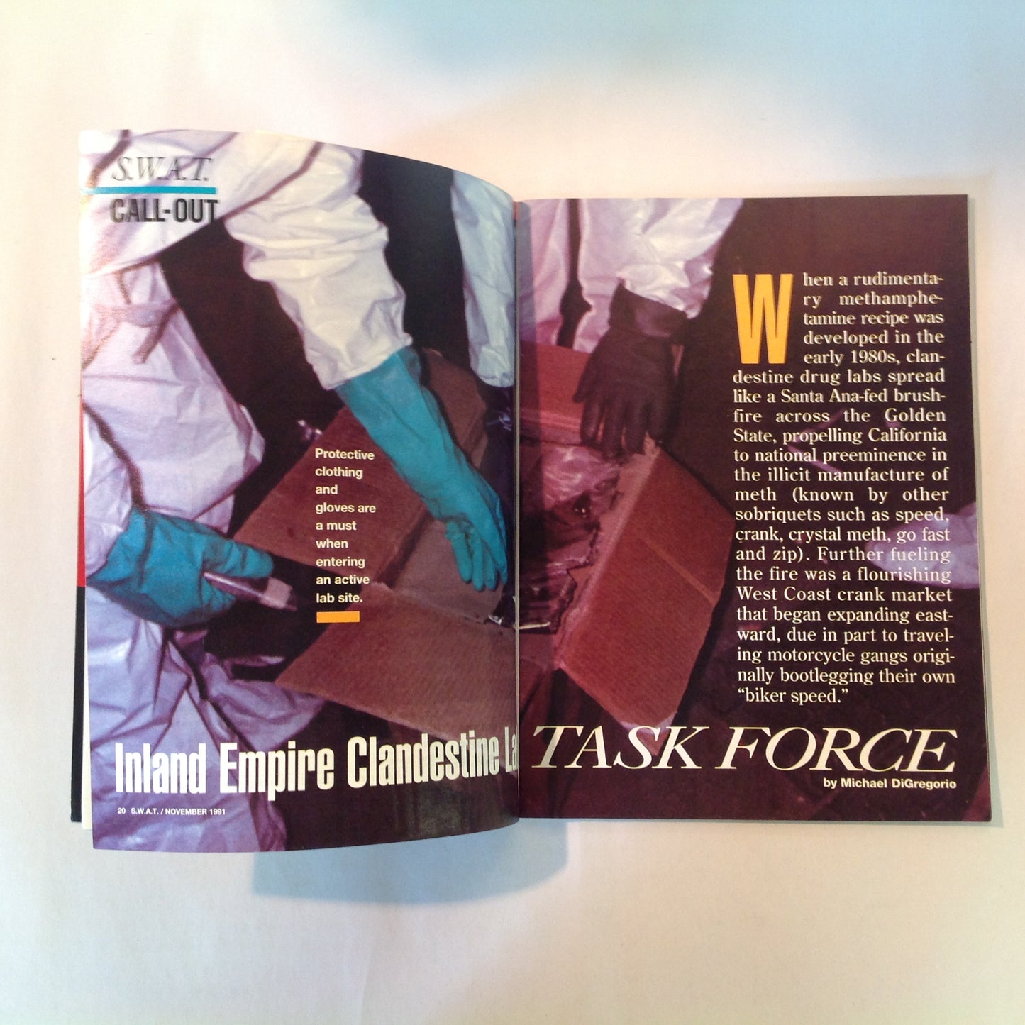 Vintage Nov 1991 S.W.A.T. Magazine Sling Techniques Evaluations Call-Out Holster Maker Bruce Nelson