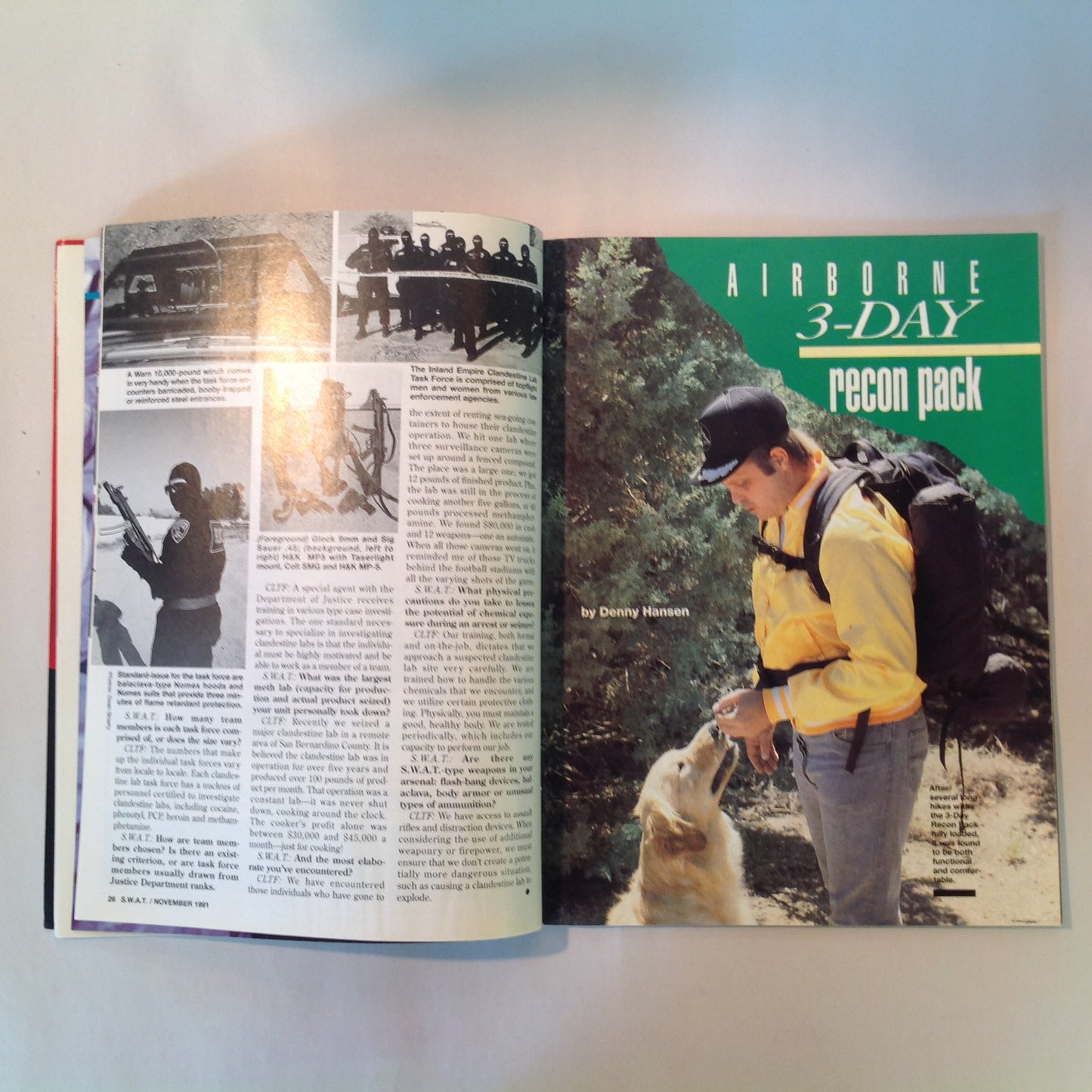 Vintage Nov 1991 S.W.A.T. Magazine Sling Techniques Evaluations Call-Out Holster Maker Bruce Nelson