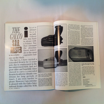 Vintage Nov 1991 S.W.A.T. Magazine Sling Techniques Evaluations Call-Out Holster Maker Bruce Nelson