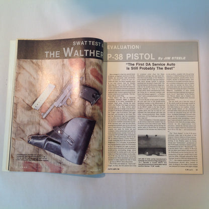 Vintage Jan 1984 S.W.A.T. Magazine Imi Mini Uzi M-10B Walther P-38 Vector 1 M-14/M-1A