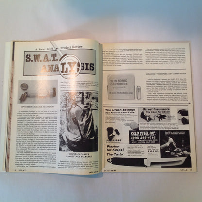Vintage Jan 1984 S.W.A.T. Magazine Imi Mini Uzi M-10B Walther P-38 Vector 1 M-14/M-1A