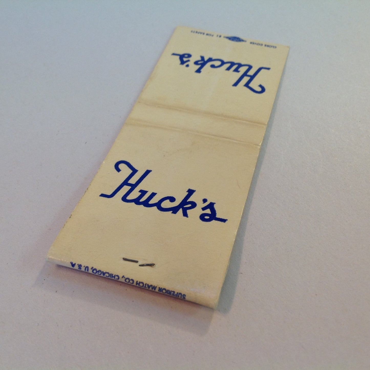 Vtg Matchbook Cover Huck's Restaurant St Clair Shores Jefferson 9 Mile Michigan