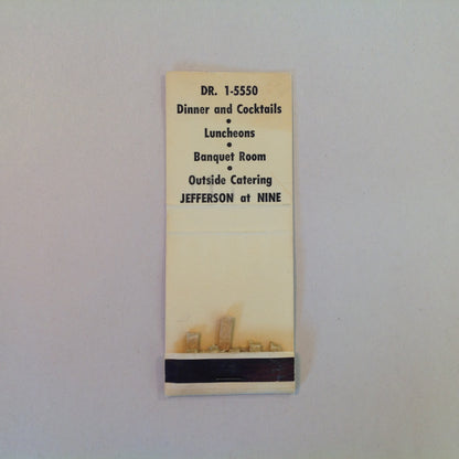 Vtg Matchbook Cover Huck's Restaurant St Clair Shores Jefferson 9 Mile Michigan