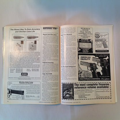 Vintage May/Jun 1992 American Handgunner TNT Power! .44 Magnum .45 Novak Killer Revolver