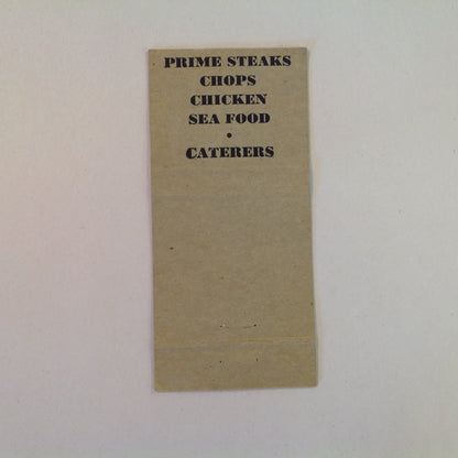 Vintage Matchbook Cover Geisz's Lenox Room Quality Steakhouse Detroit Michigan