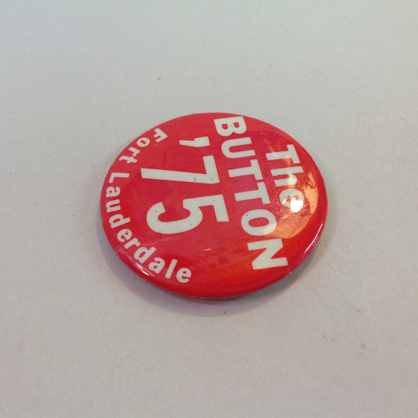 Vintage 1975 2 Piece Souvenir The Button Las Olas at AIA Ft Lauderdale Florida Spring Break Matchbook and Pinback