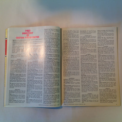 Vintage Jan/Feb 1985 American Handgunner Magazine Southpaws and Semi-Autos Lar's Grizzly IPSC in South Africa Cops and IPSC