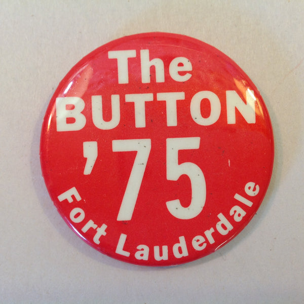 Vintage 1975 2 Piece Souvenir The Button Las Olas at AIA Ft Lauderdale Florida Spring Break Matchbook and Pinback