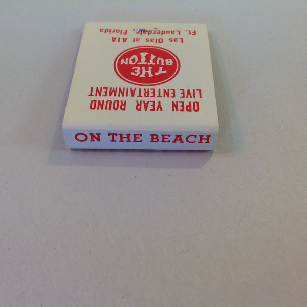 Vintage 1975 Souvenir Matchbook The Button Las Olas at AIA Fort Lauderdale Florida Bar Spring Break Hookup Notes
