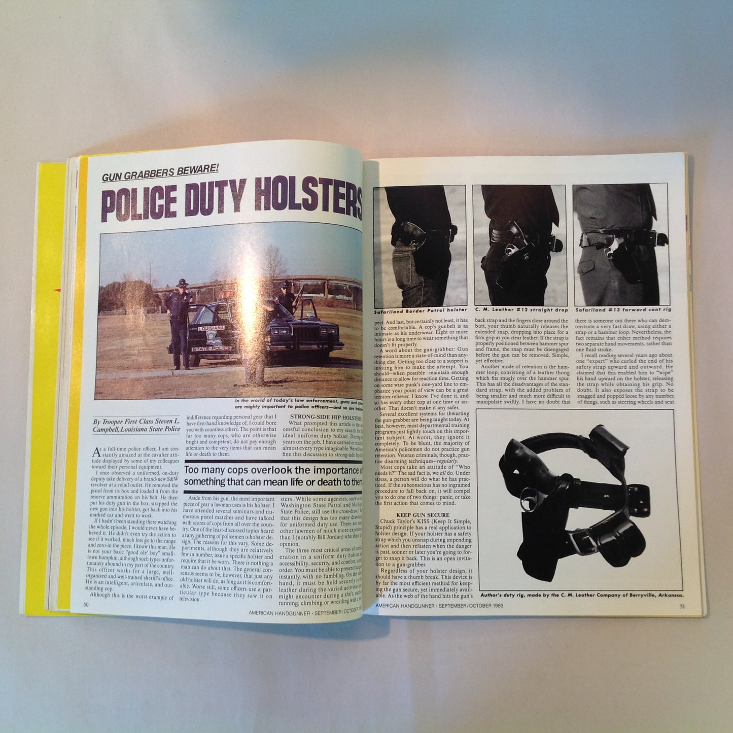 Vintage Sep/Oct 1983 American Handgunner Magazine Handgun Accessories Directory Redhawk Grand Master Deluxe Bianchi Cup Top 10